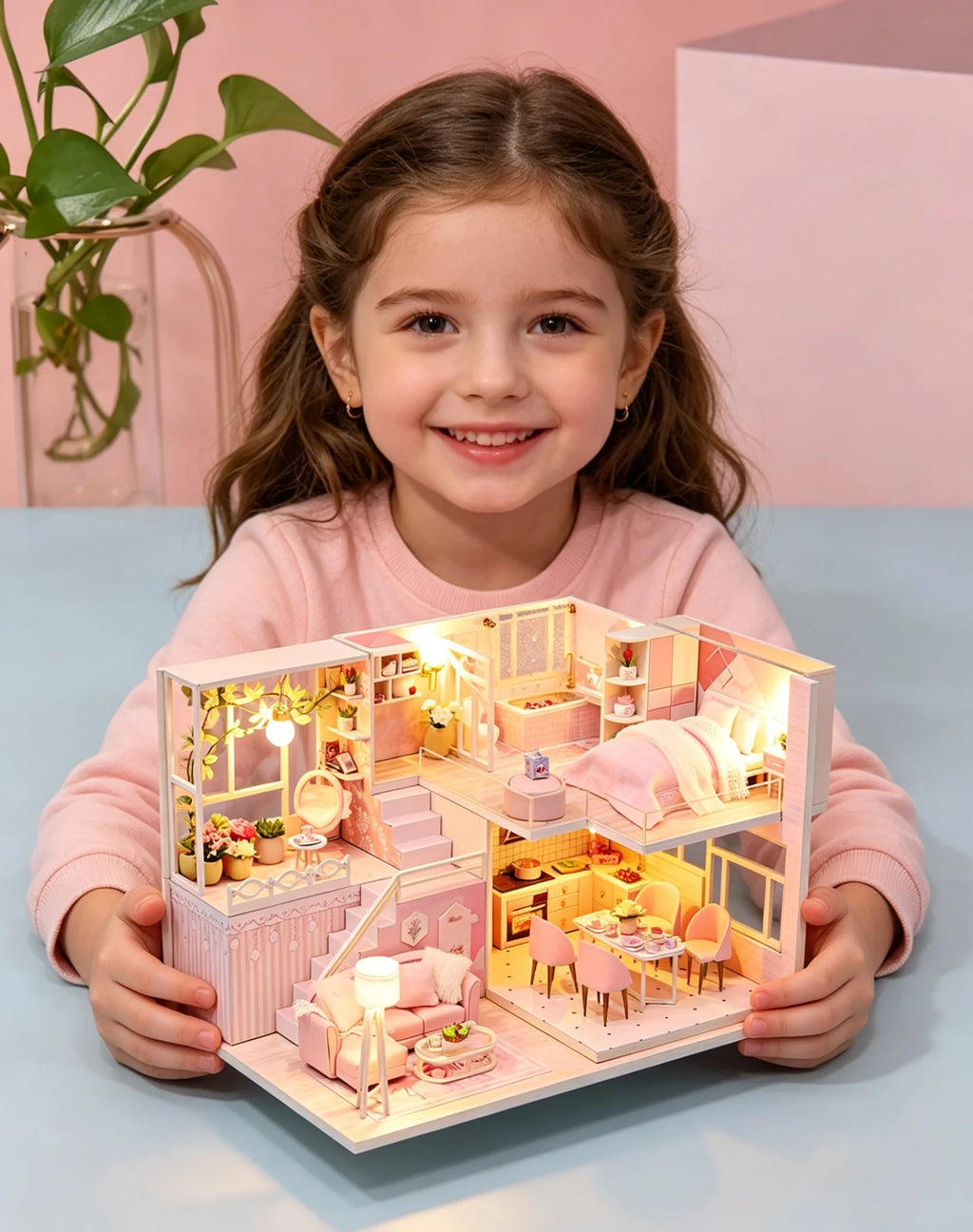 DIY-Holzbausatz Miniaturhaus 3D-Puzzle für Erwachsene und Jugendliche