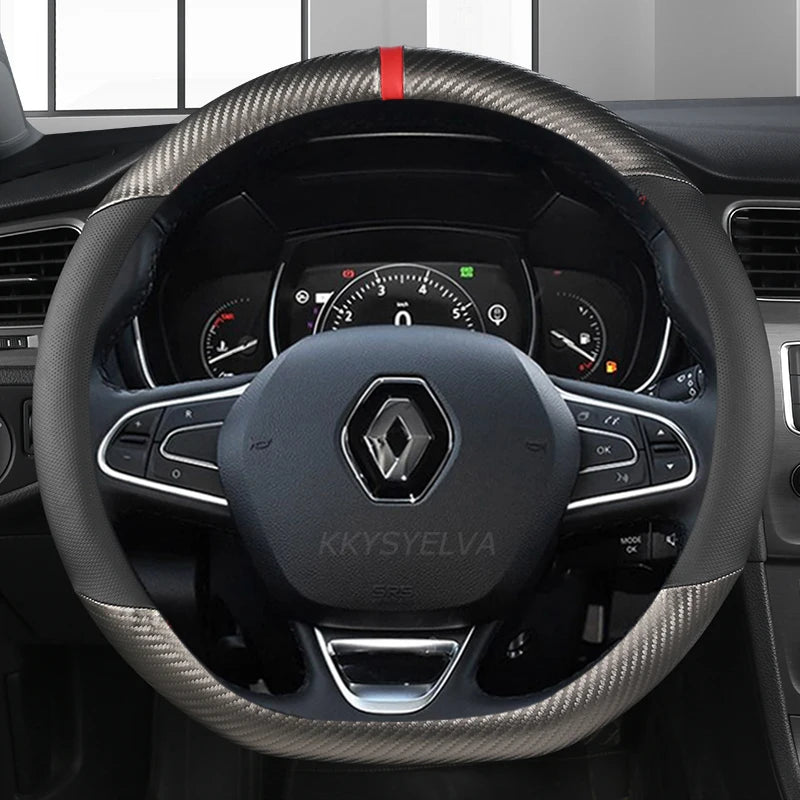 Capa de Volante em Couro 38 cm para Renault