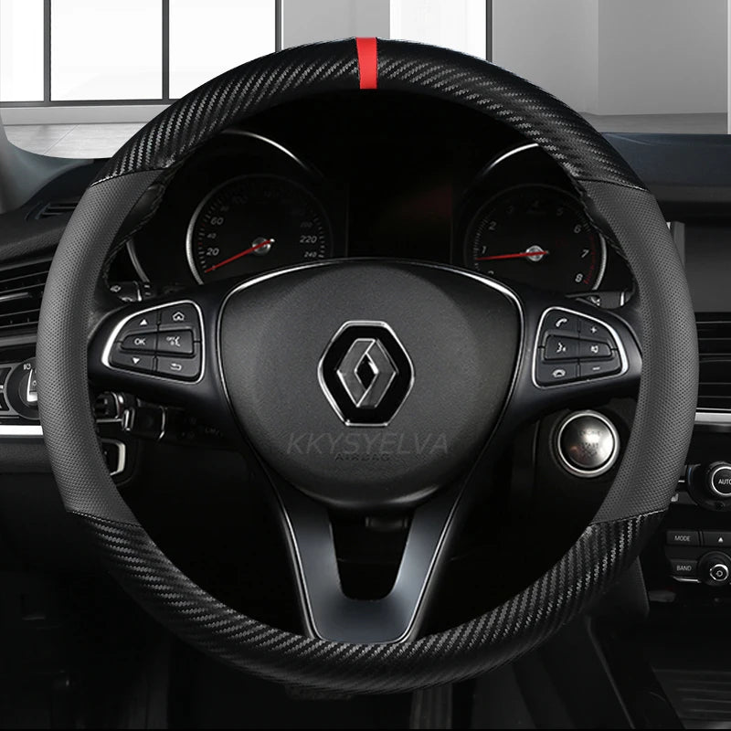 Capa de Volante em Couro 38 cm para Renault