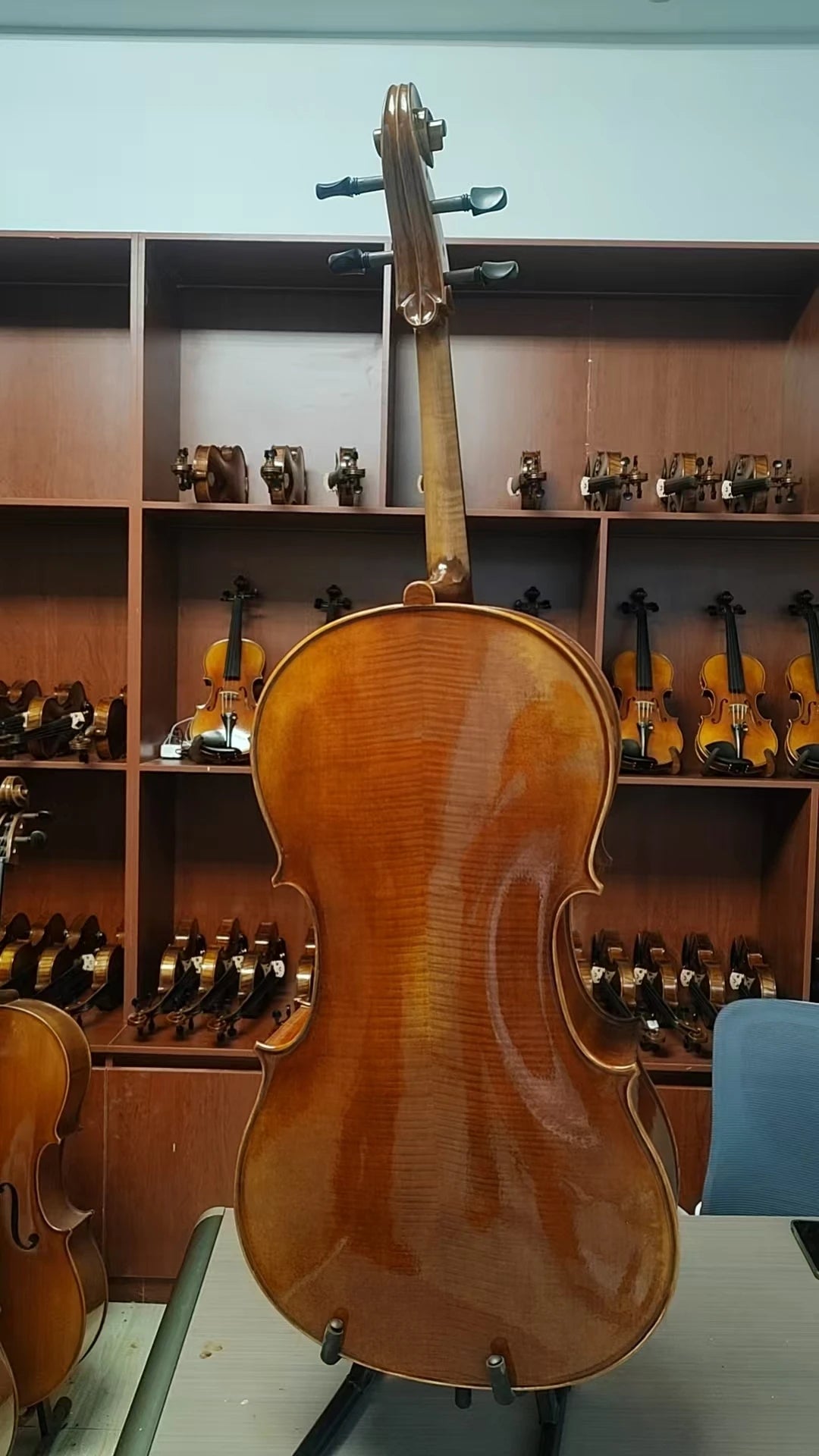 Handmade Cello Hard Case with Performance Examination Use Custom Violin Finish Hand Oil Varnished 4/4