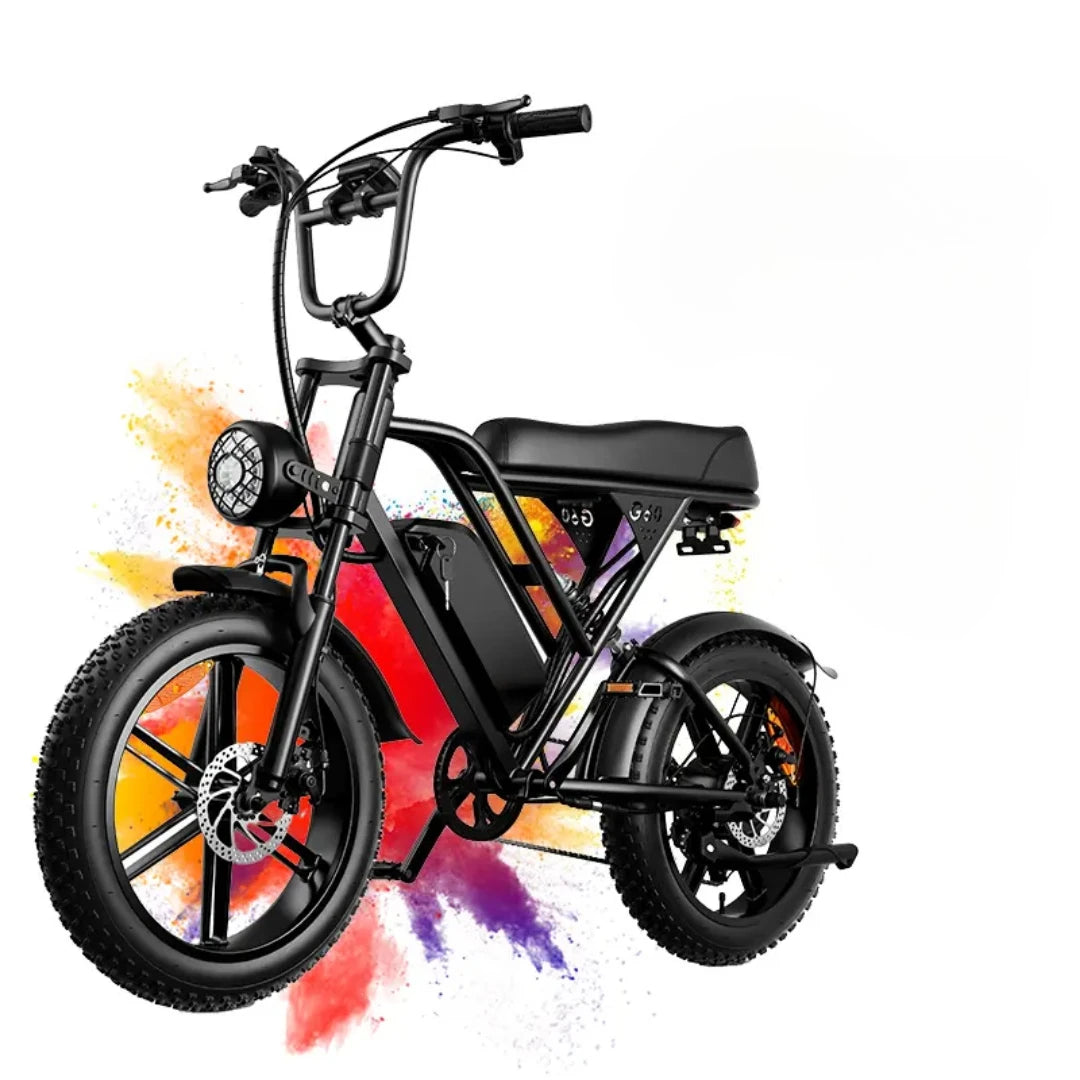 20-inch Full-suspension Fat Tire Off-road Electric Bicycle, Adult Retro Electric Bicycle