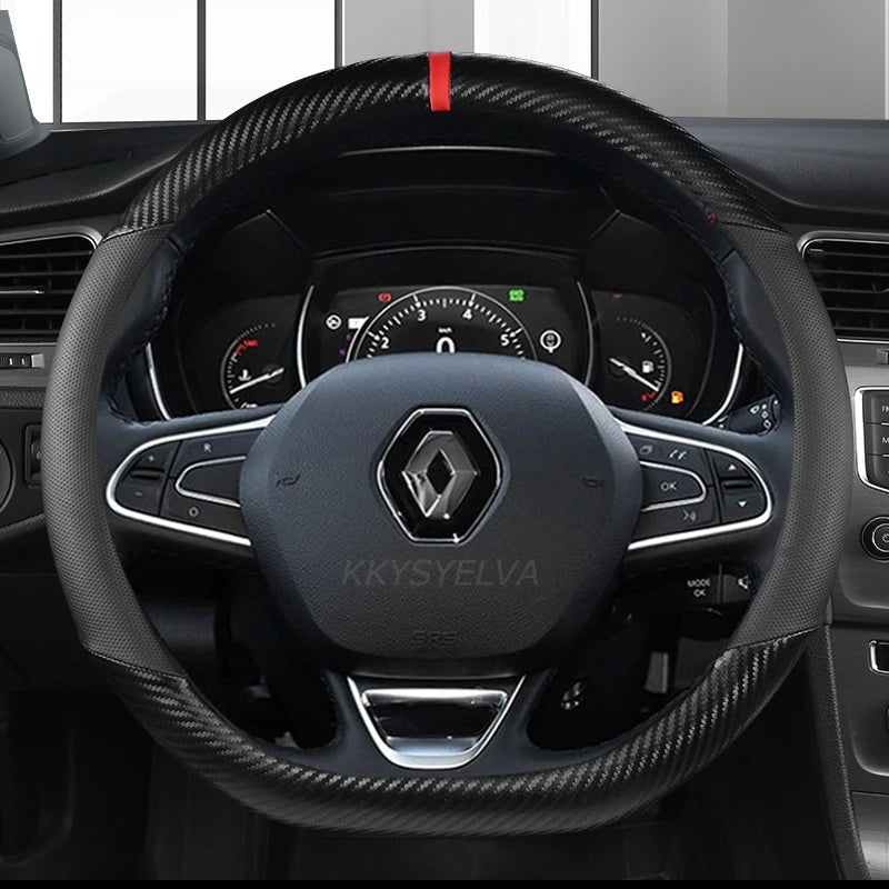 Capa de Volante em Couro 38 cm para Renault