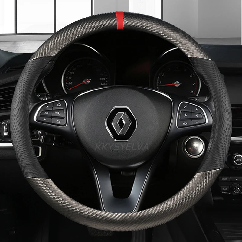 Capa de Volante em Couro 38 cm para Renault