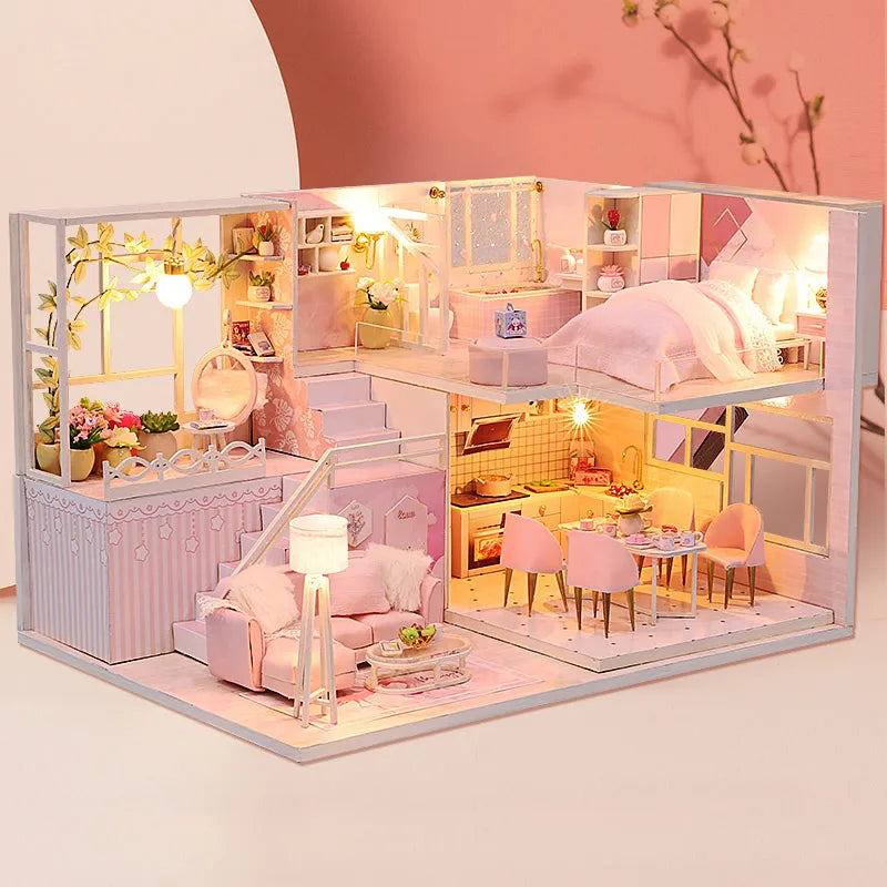 DIY-Holzbausatz Miniaturhaus 3D-Puzzle für Erwachsene und Jugendliche