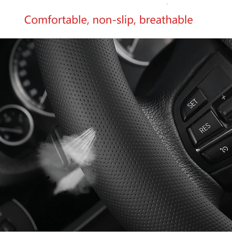 Capa de Volante em Couro 38 cm para Renault