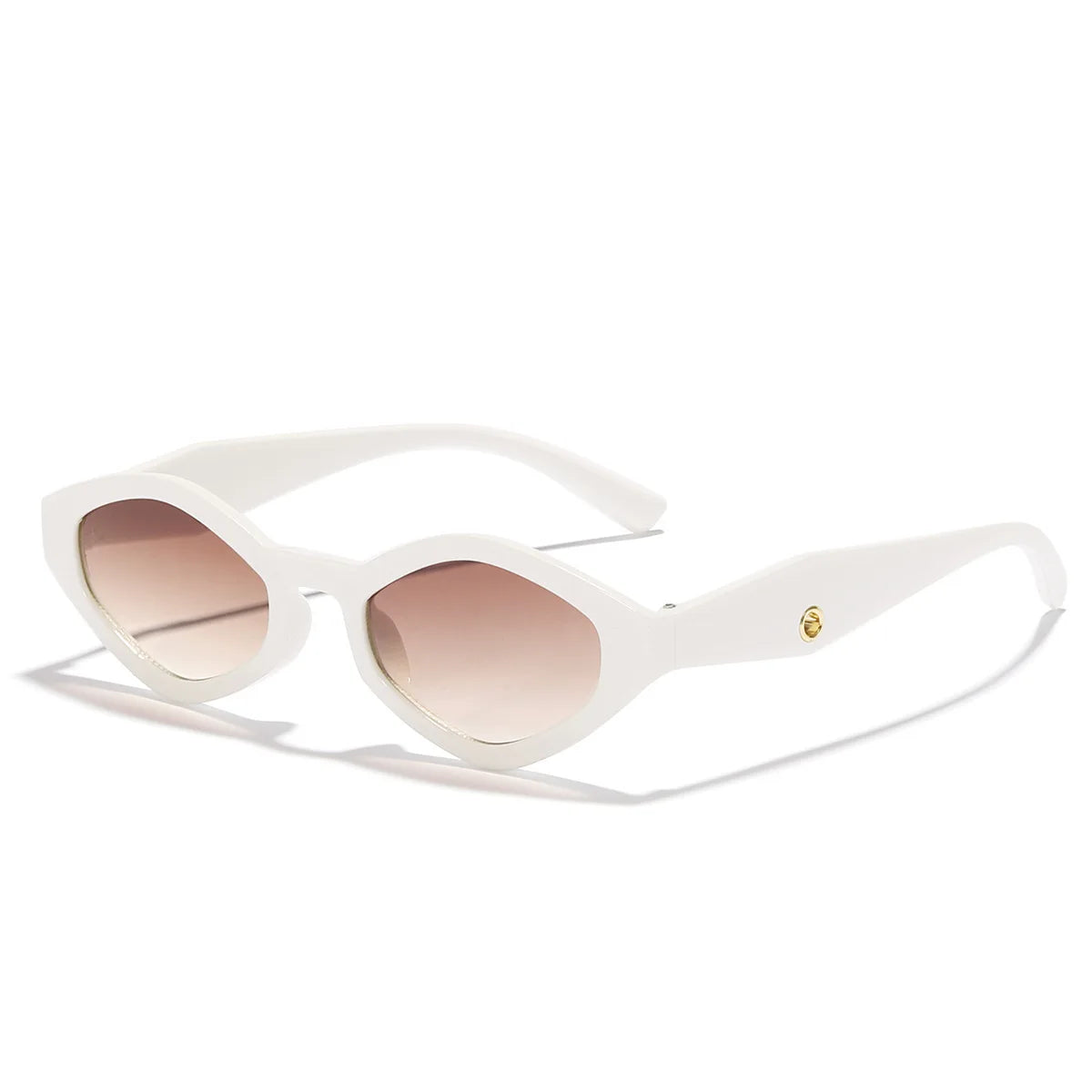 Vintage Small Frame Cat Eye Sunglasses Women Brand Designer Fashion Goggle Leisure Vacation UV400 Sunscreen Sunnies