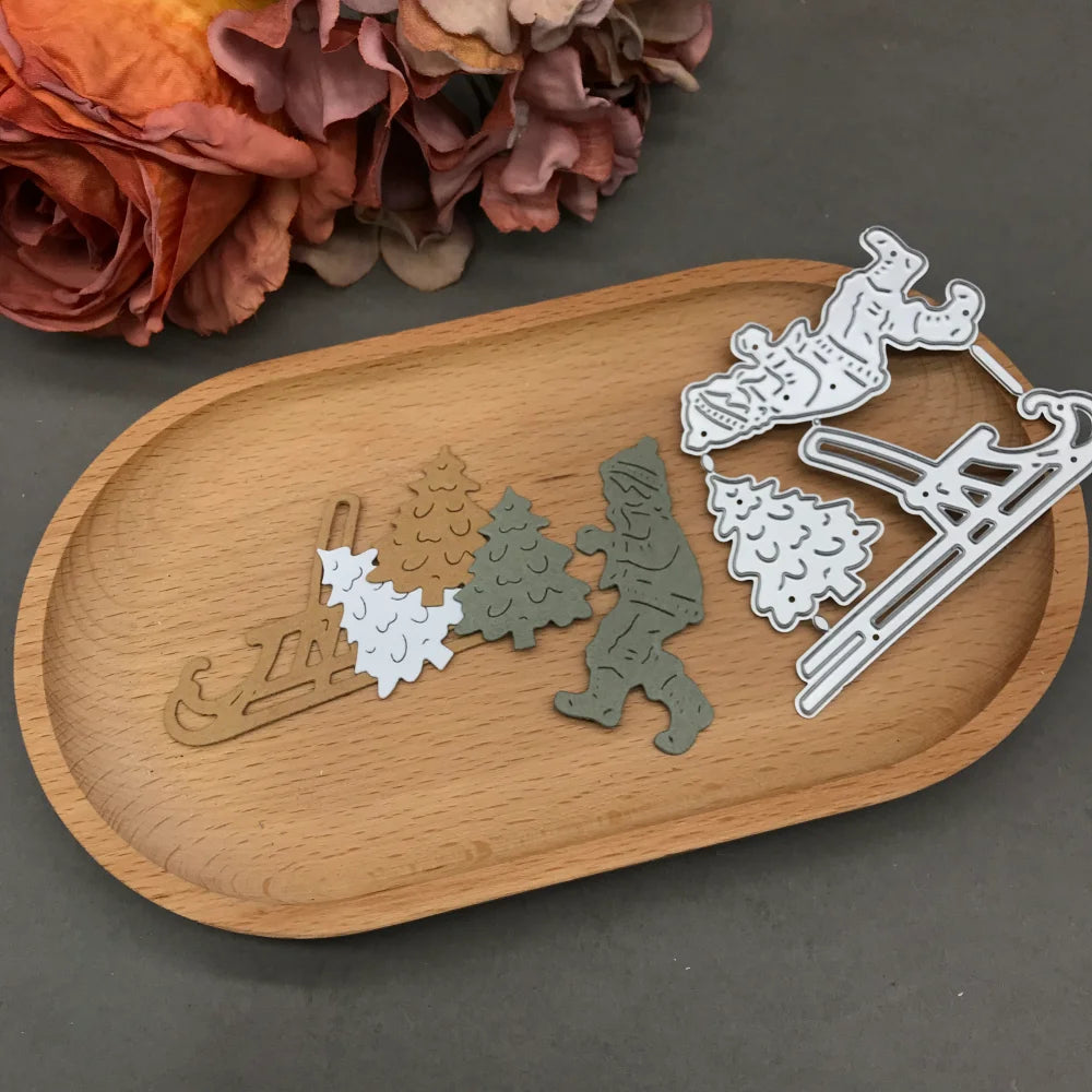 Christmas Trees Truck Metal Cutting Dies Stencils For DIY Scrapbooking Decorative Embossing Handcraft Die CutsTemplate
