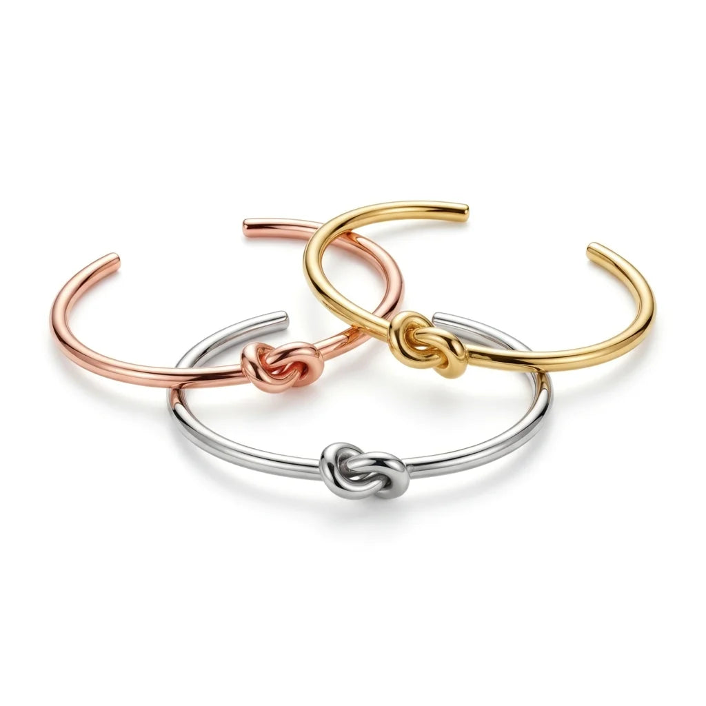 Pulseira Feminina Nó do Infinito em Aço Inoxidável