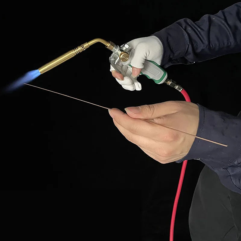 Gas Welding Torch Propane Butane Gas Cylinder High Temperature Welding Torch With 1.6m/5.3ft Control Valve Self-closing Air Hose