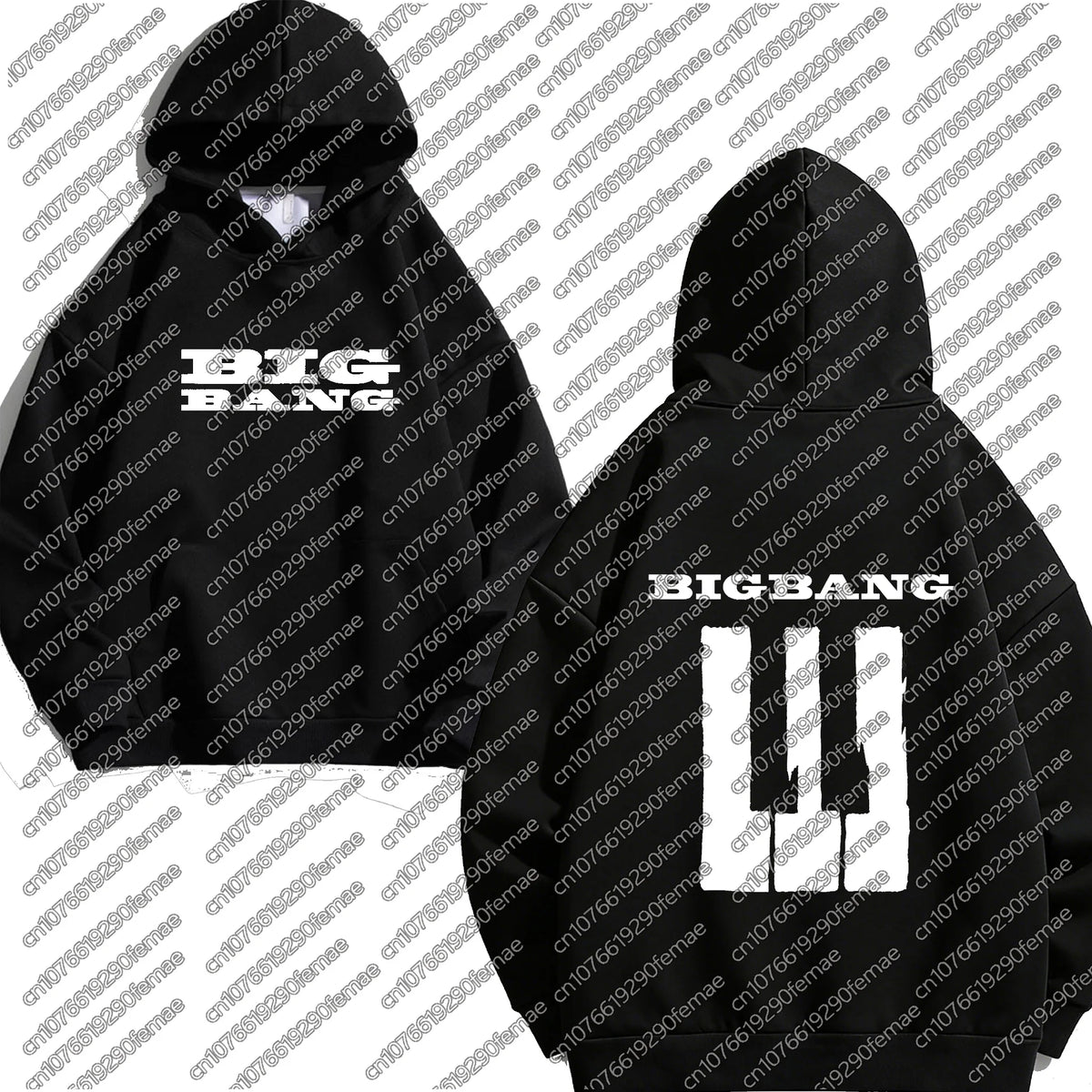 Womens Kpop Autumn Winter Cotton Hoodie BIGBANG 2026 Concert Merch Oversized Sweatshirt Festival Rave Outfit Top