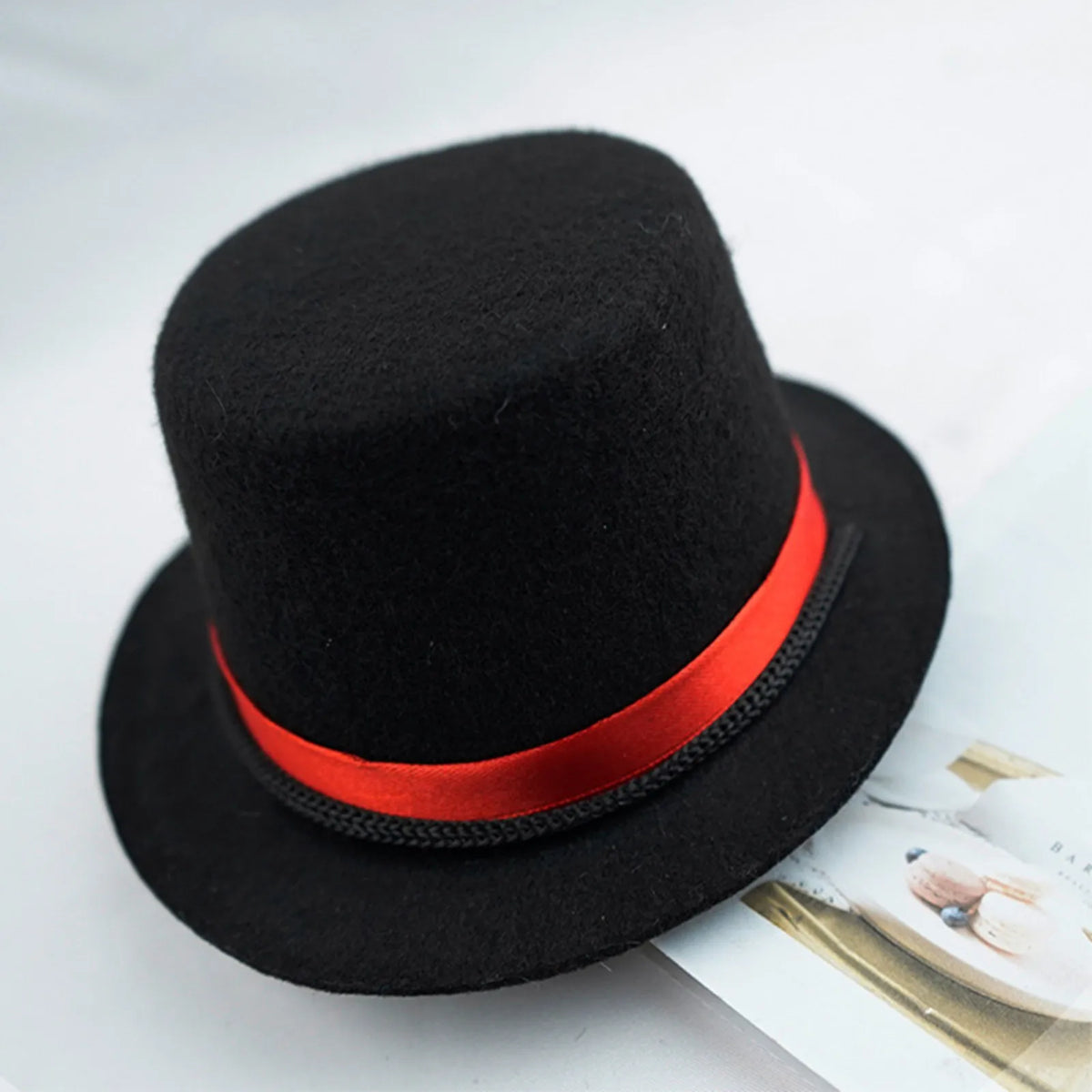 Pet Top Hat Gentleman Costume Accessory Adjustable Black Formal Party Cosplay Headwear for Dogs Cats and Small Animals