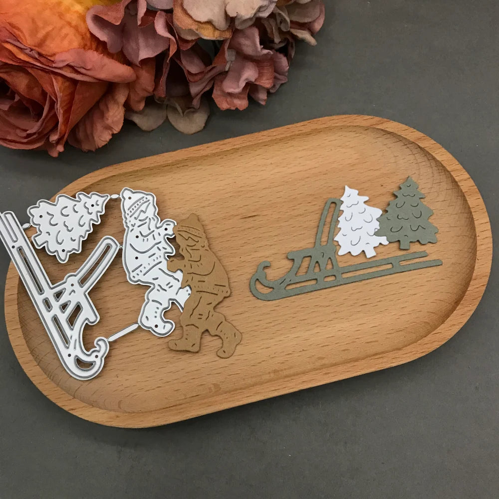 Christmas Trees Truck Metal Cutting Dies Stencils For DIY Scrapbooking Decorative Embossing Handcraft Die CutsTemplate