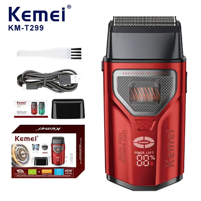 Aparador de Barba Kemei KM-T299 com Visor LCD