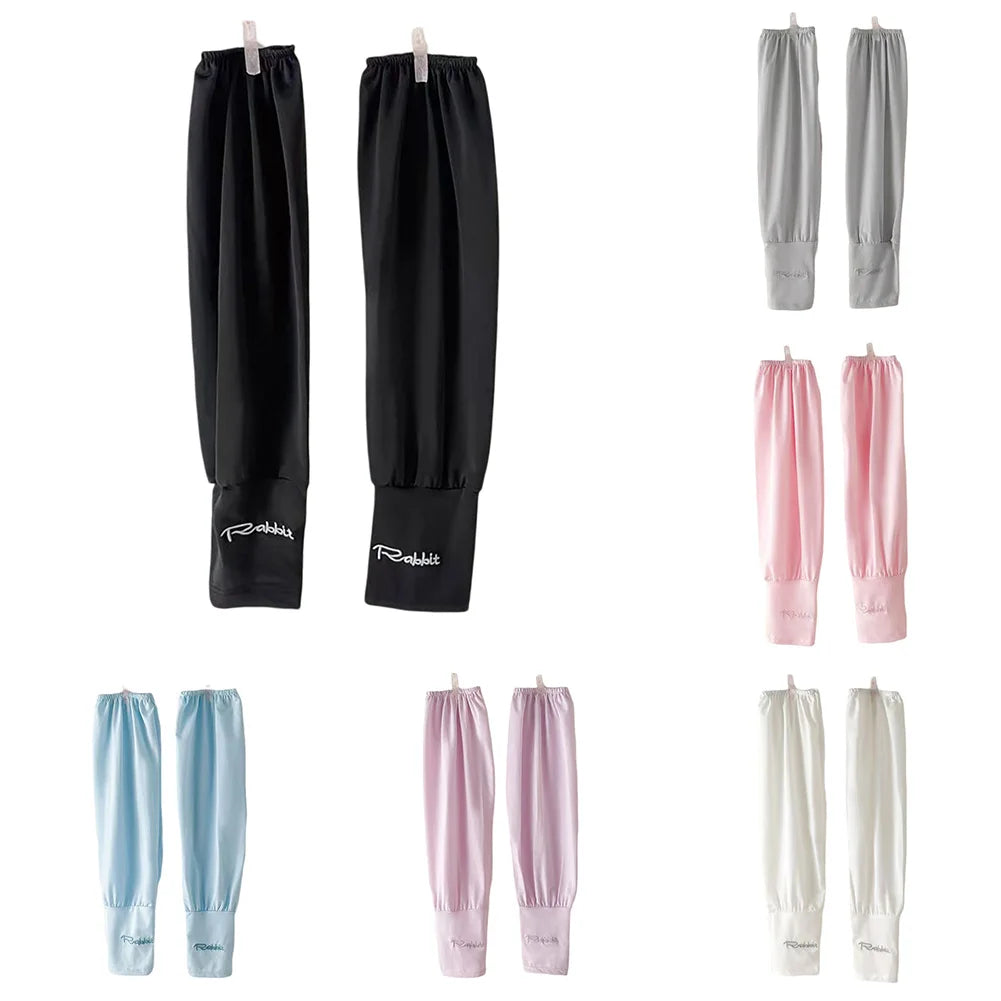 2pcs Bicycle Cooling UV Arm Sleeves Lightweight Loose Sunscreen Ice Silk UPF50+ Protection Sleeve For Outdoor Riding Accessories