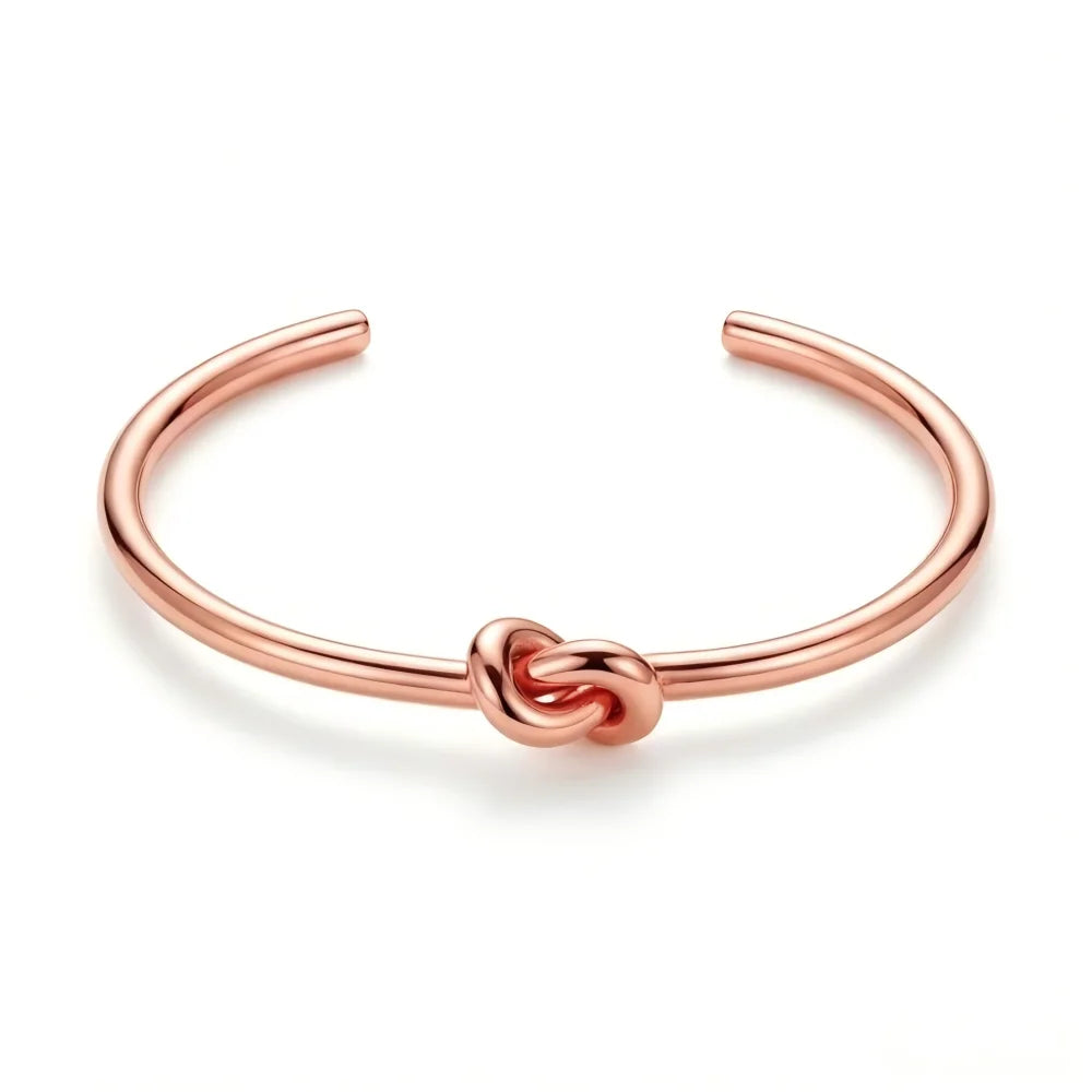 Pulseira Feminina Nó do Infinito em Aço Inoxidável