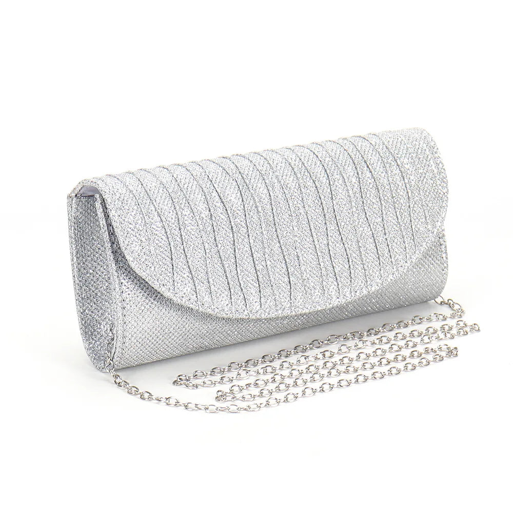 Bolsa Clutch Feminina com Paetês e Corrente para Festa