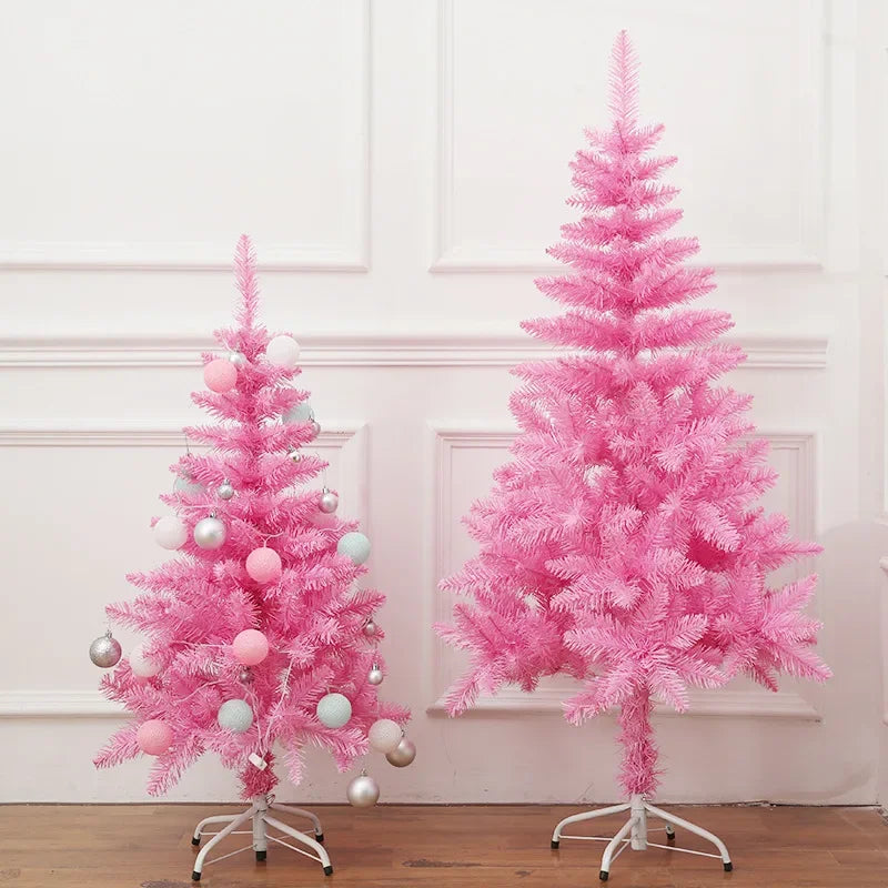 Christmas Tree Pink Rose Red Artificial Christmas Tree Crafts Party Decorations Window Ornaments Gift for Living Room Xmas Tree