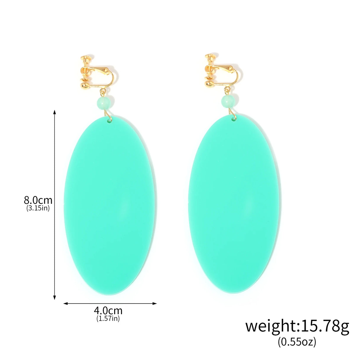 Anime DAN DA DAN Momo Ayase Cosplay Earring Green Earstuds Earclips Earwear Eardrop Women Jewelry Accessories Prop