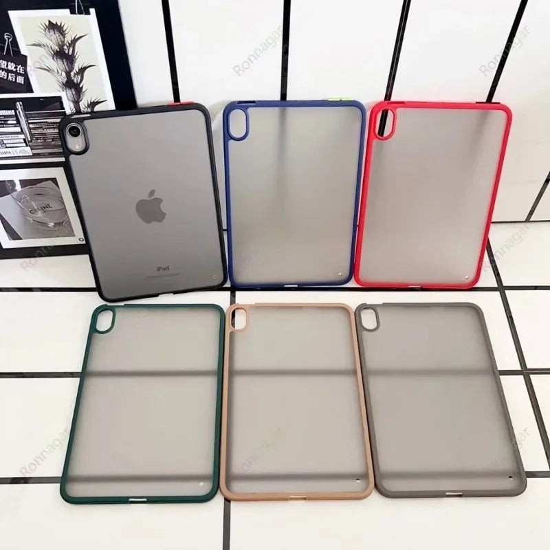 Case for iPad Air 11 13 M4 M3 Case Pro11 12.9 13'' M5 M4 Ultra Thin Case with Matte Back TPU Bumper Air4 5 10.9'' 8th 9th 10.2''
