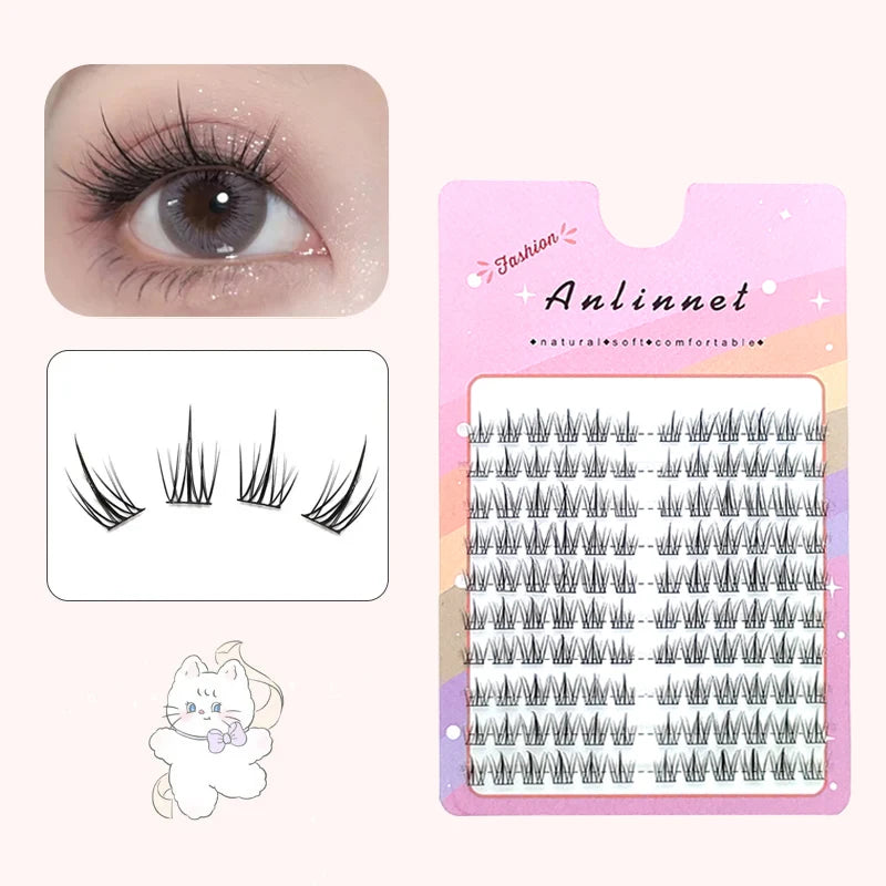 Large Capacity Wheat Ear Fake Eyelashes Anime Eyelashes Natural Eyelashes Cosplay Single Cluster Fake Eyelashes Beginner Makeup
