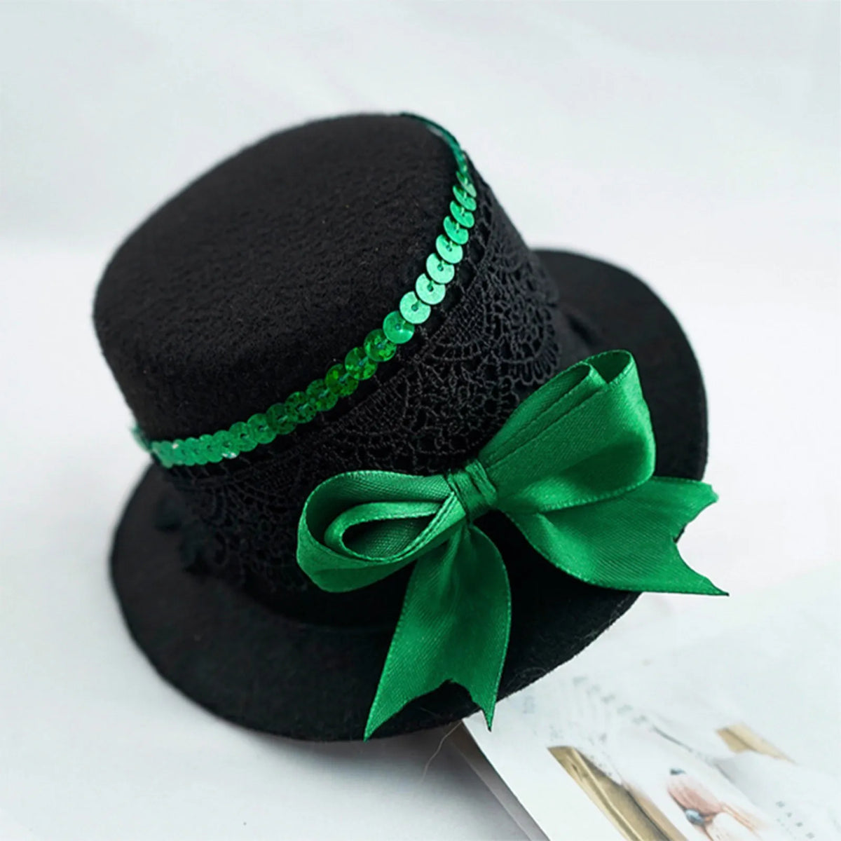 Pet Top Hat Gentleman Costume Accessory Adjustable Black Formal Party Cosplay Headwear for Dogs Cats and Small Animals