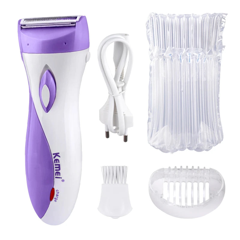 Depilador Elétrico Feminino Kemei Recarregável