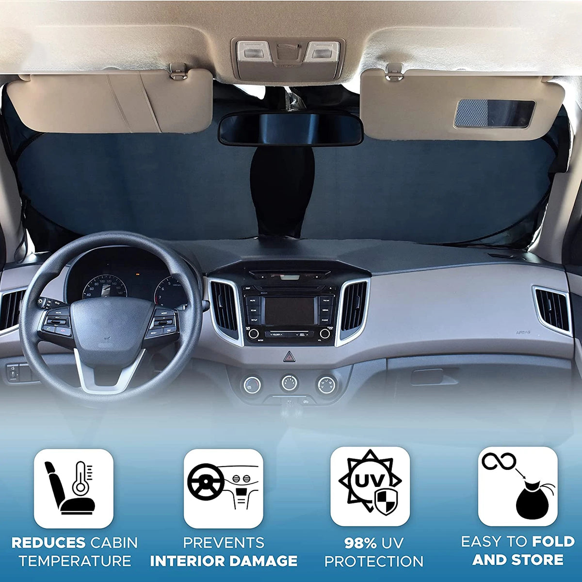 Protetor Solar de Para-brisa para Nissan Kicks