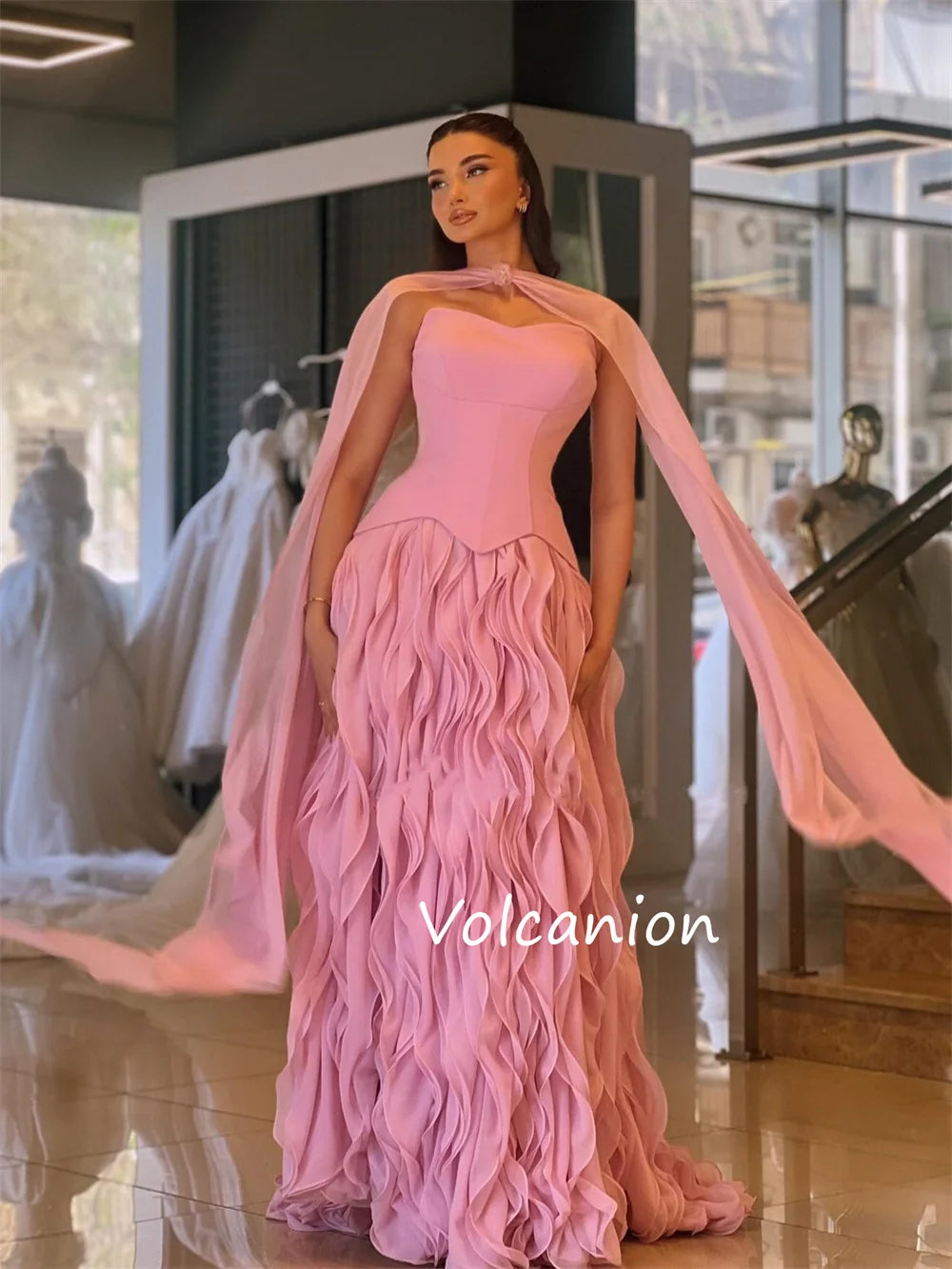 Elegant Strapless Long Dress