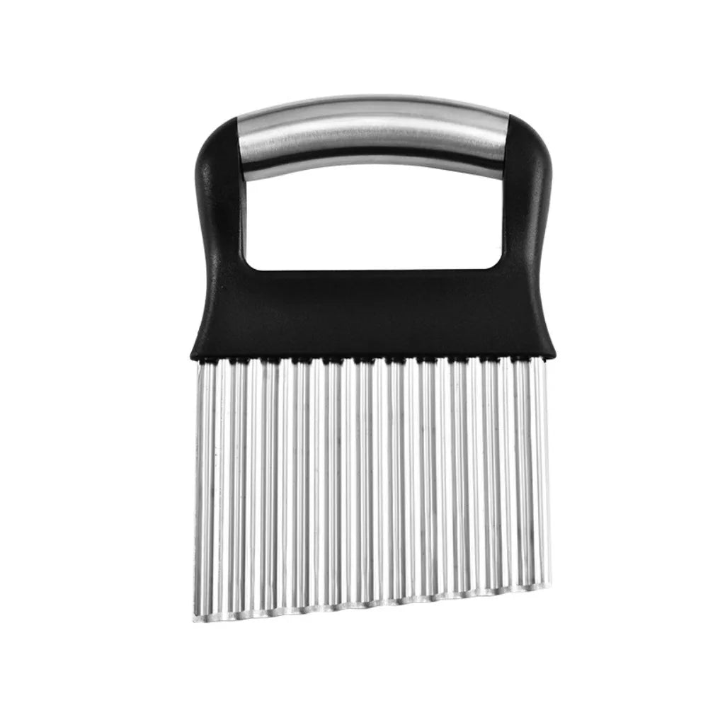 Practical Manual Wave Potato Cutter Sharp Hard Wavy Chopper Stainless Steel Crinkle Cutter Fast Food Restaurant