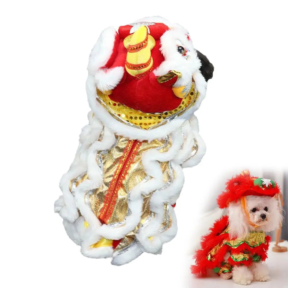 Pet Lion Dance Costume Dance Dog Costume Chinese New Year Pet Costume Dog Clothes For Pet New Year Spring Festival Dress Up