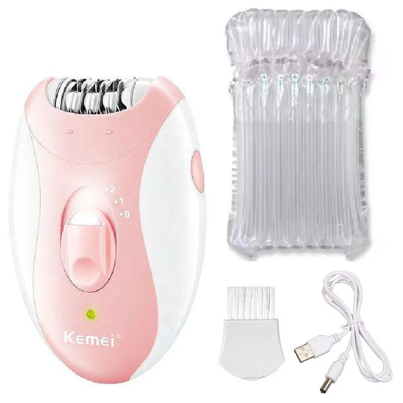 Depilador Elétrico Feminino Kemei KM-189B Recarregável