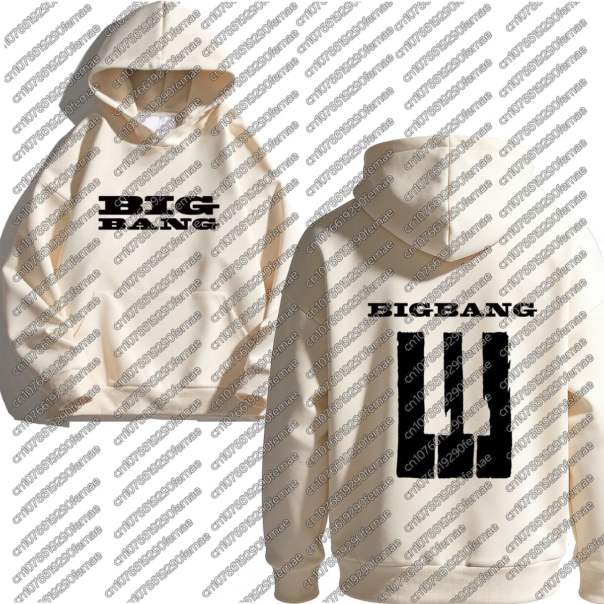 Womens Kpop Autumn Winter Cotton Hoodie BIGBANG 2026 Concert Merch Oversized Sweatshirt Festival Rave Outfit Top