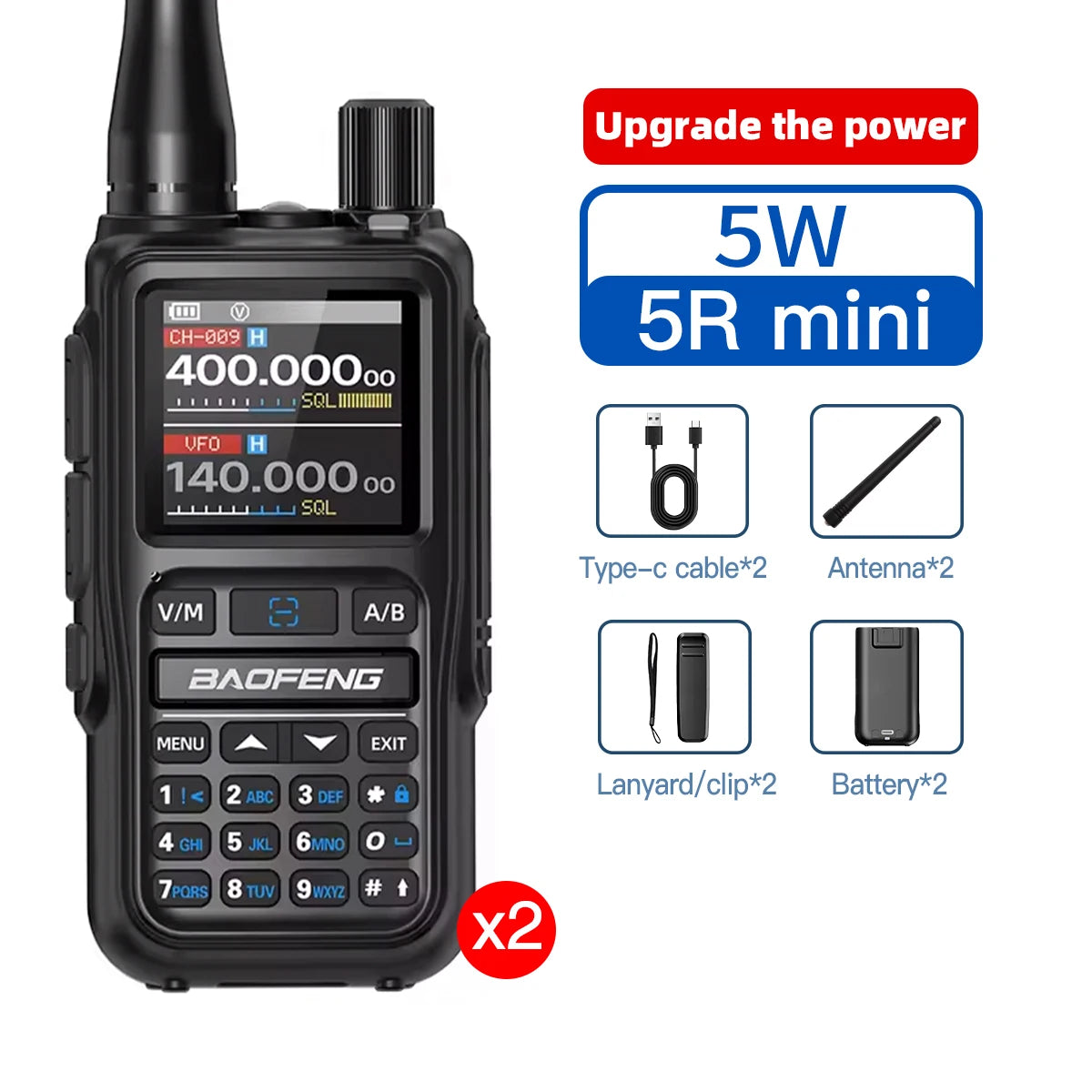 Mini Walkie-Talkie Baofeng UV-5R Bluetooth