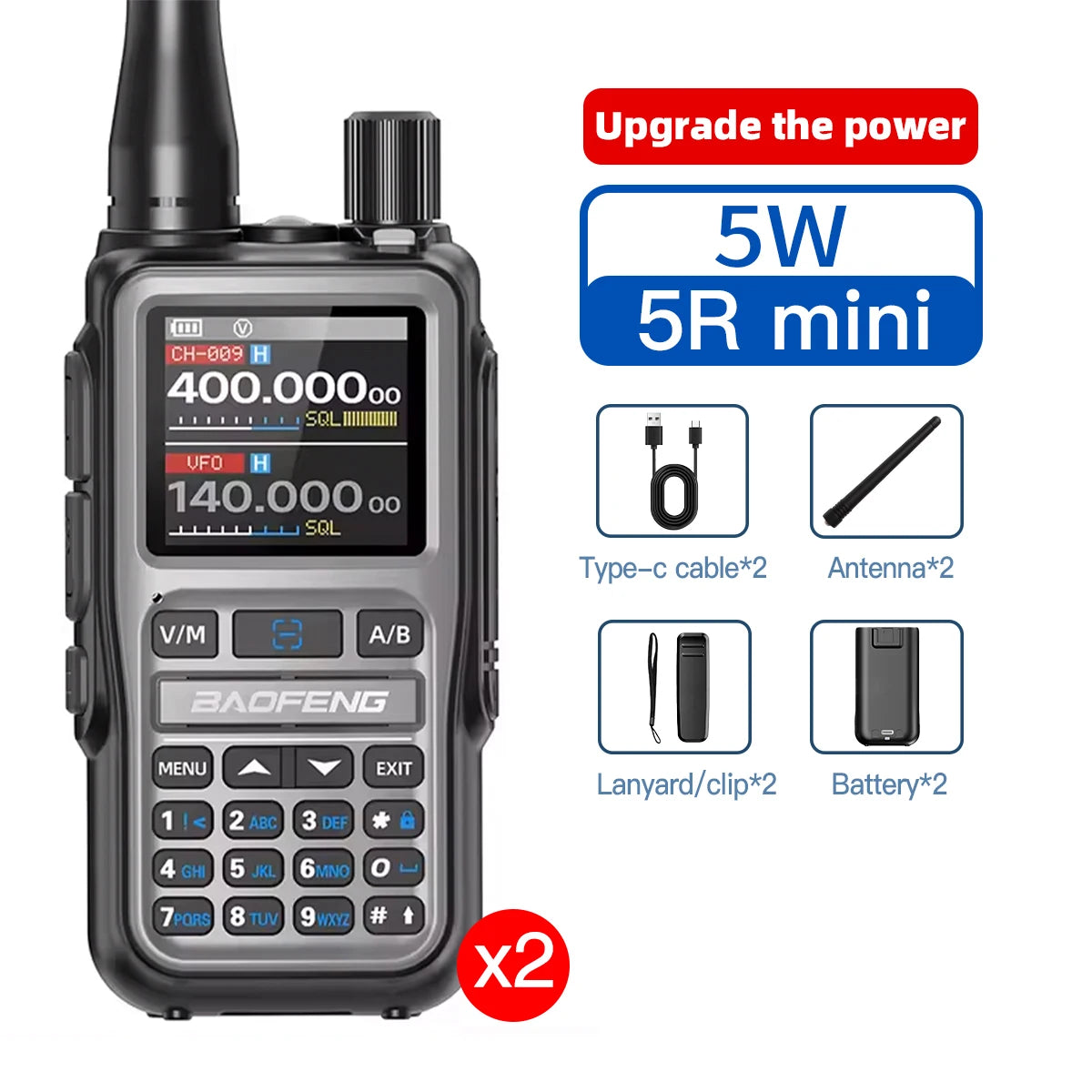 Mini Walkie-Talkie Baofeng UV-5R Bluetooth