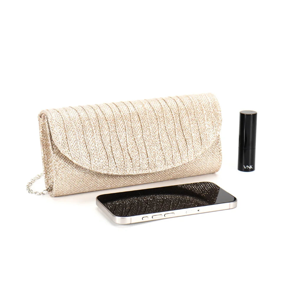 Bolsa Clutch Feminina com Paetês e Corrente para Festa