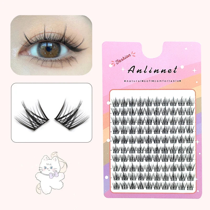 Large Capacity Wheat Ear Fake Eyelashes Anime Eyelashes Natural Eyelashes Cosplay Single Cluster Fake Eyelashes Beginner Makeup