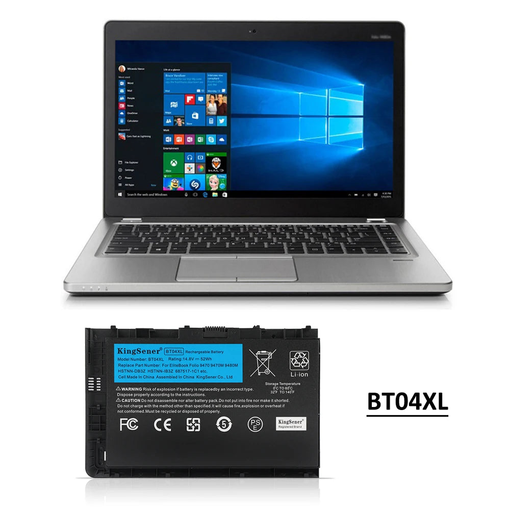 Batterie 52 Wh pour HP EliteBook Folio 9470 et 9480