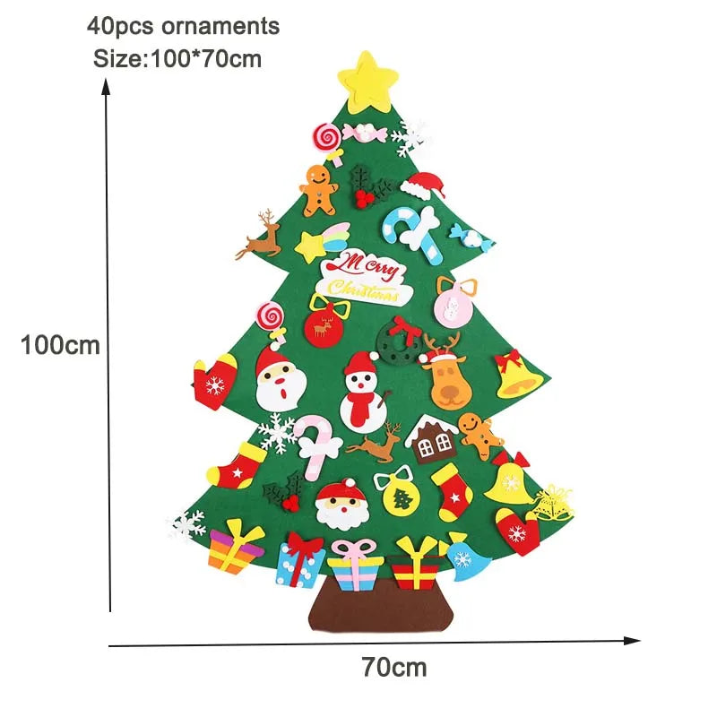 Thanksgiving Felt Tree Craft Kit Fall Tree Montessori Busy Board Family Decorations Activity Education Toy Wall Hanging Gifts
