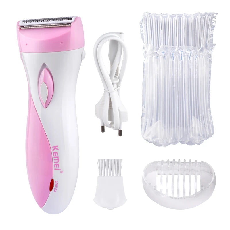 Depilador Elétrico Feminino Kemei Recarregável