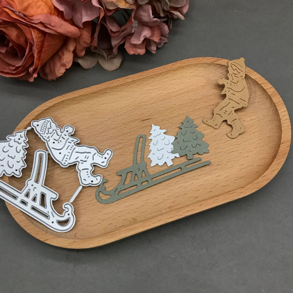 Christmas Trees Truck Metal Cutting Dies Stencils For DIY Scrapbooking Decorative Embossing Handcraft Die CutsTemplate