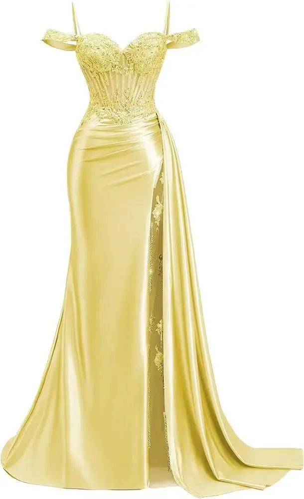 Red Off Shoulder Sexy Prom Dresses Champagne Sweetheart Beaded Formal Evening Party Gowns High Side Slit Corset 2026 Customized
