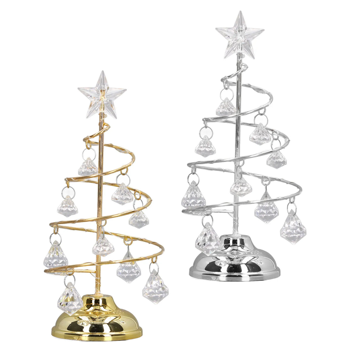 Christmas Tree Lamp Decoration LED Xmas Tree Type Night Lights Small Crystal Decorative Ornament For Gift Happy New Year