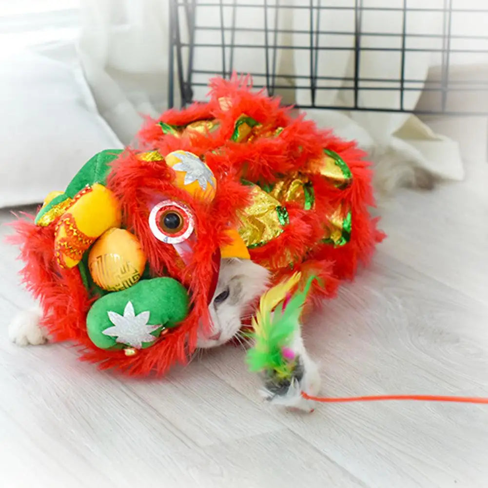 Pet Lion Dance Costume Dance Dog Costume Chinese New Year Pet Costume Dog Clothes For Pet New Year Spring Festival Dress Up