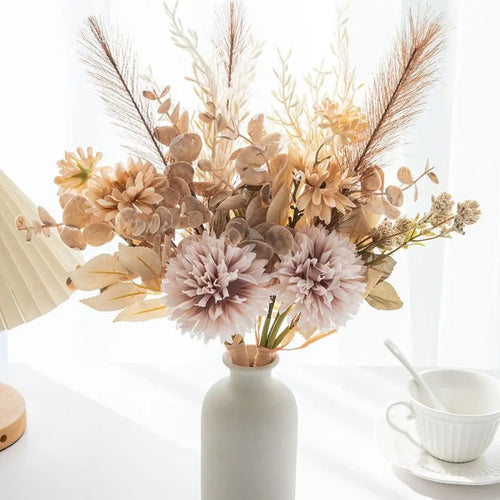 Artificial Flowers Silk Ditch Reed Chrysanthemum Wedding Bridal Bouquet Diy Gifts Home Vase Festival Outdoor Garden Arch Decora