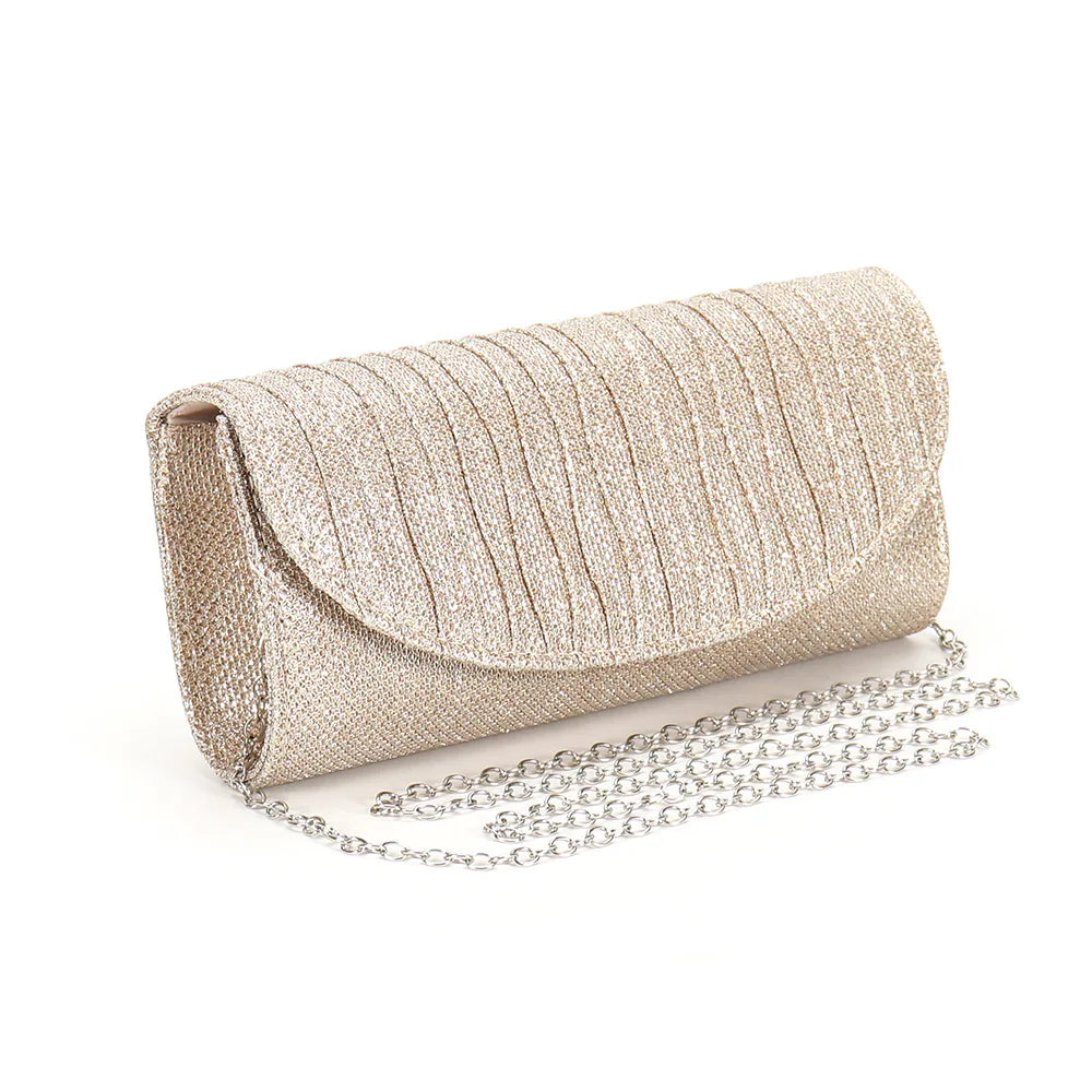 Bolsa Clutch Feminina com Paetês e Corrente para Festa