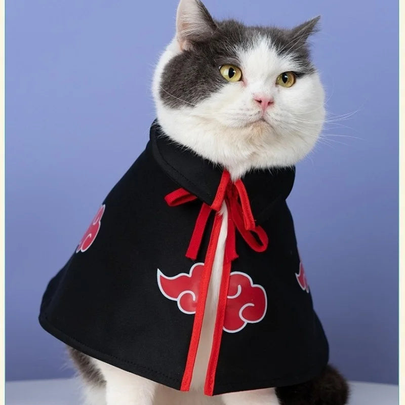 Anime Ninja Pet Costume — Hokage & Akatsuki Cosplay Outfit for Cats & Dogs