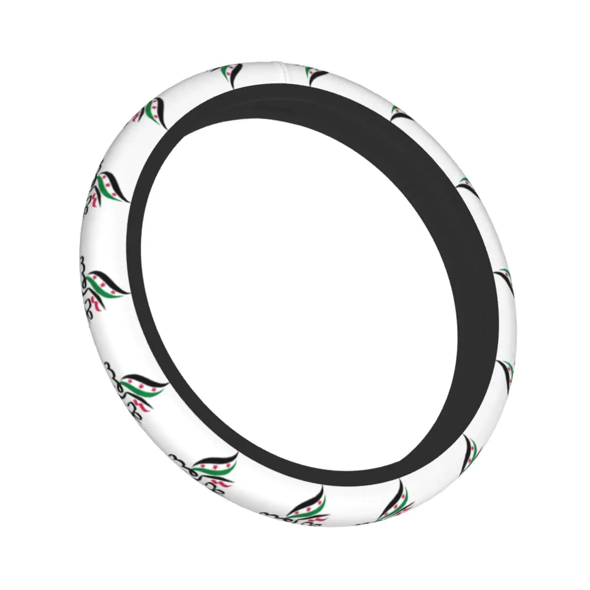 Syria Flag Syrian Car Steering Wheel Cover 38cm Elastic Steering Wheel Protective Cover Fashion Car-styling Car Accessories
