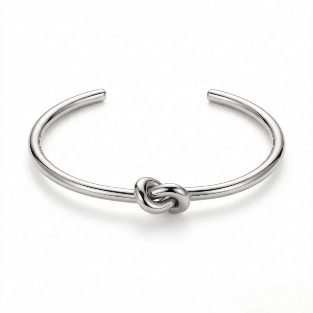 Pulseira Feminina Nó do Infinito em Aço Inoxidável