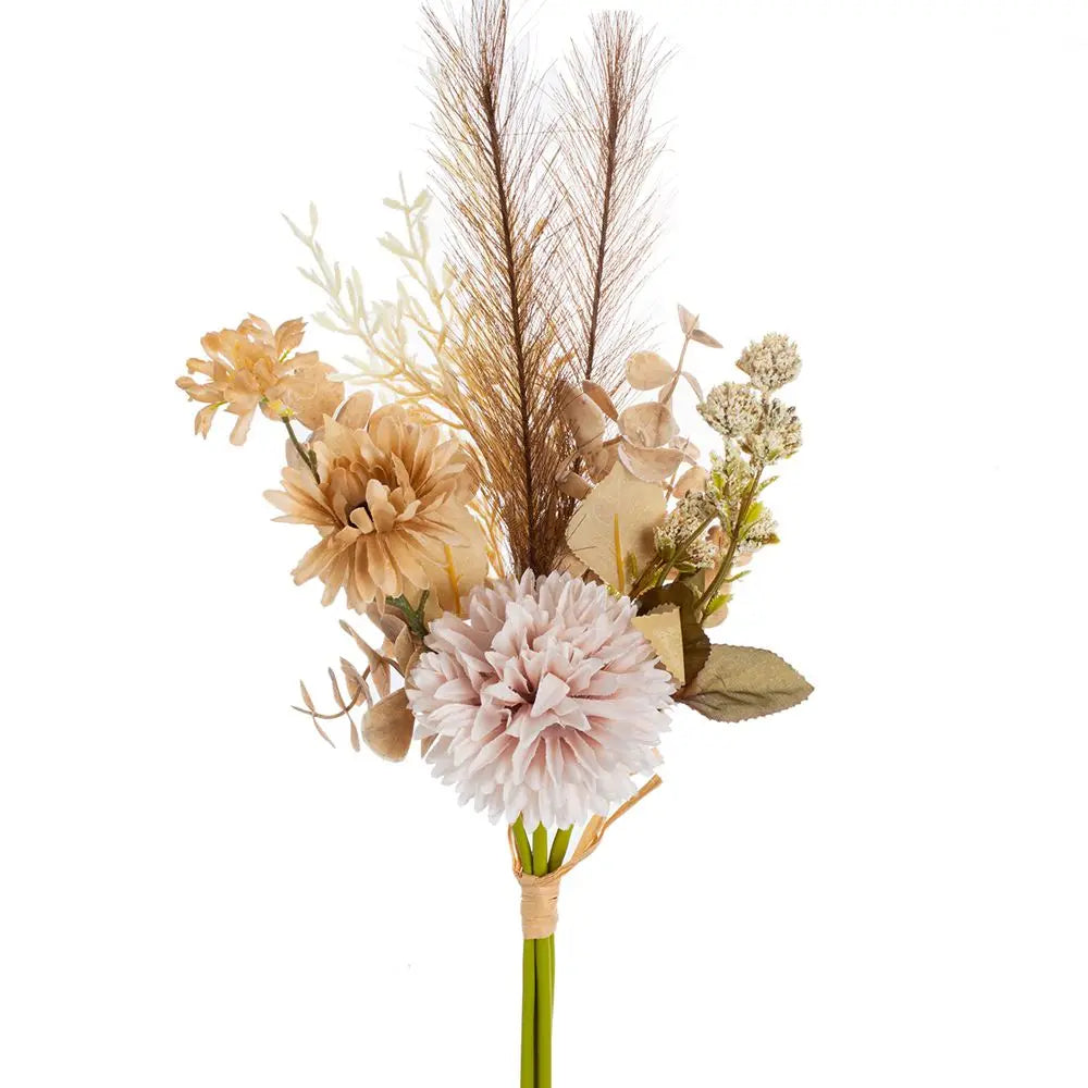 Artificial Flowers Silk Ditch Reed Chrysanthemum Wedding Bridal Bouquet Diy Gifts Home Vase Festival Outdoor Garden Arch Decora