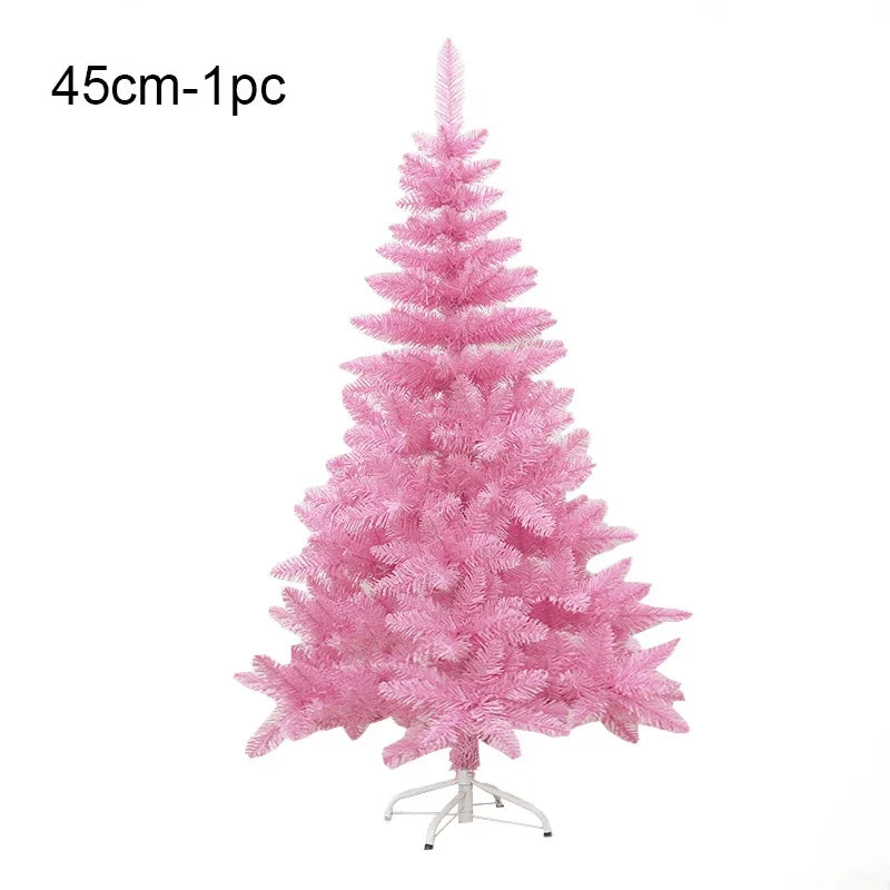 Christmas Tree Pink Rose Red Artificial Christmas Tree Crafts Party Decorations Window Ornaments Gift for Living Room Xmas Tree